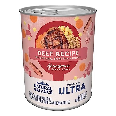 Natural Balance Ultra Premium Wet Dog Food, Beef Formula with Potatoes, Carrots & Brown Rice, 13 Ounce Can (Pack of 12) Cover