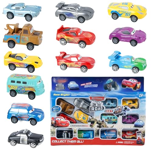 Luclay Car Spielzeug 12 Stück, Spielzeug Automodell, Kinderspielzeug - Gestaltete Autos für Jungs, Sammler und Spielzeugliebhaber - Geschenke für Geburtstagsfeiern, Kindertage, Easter