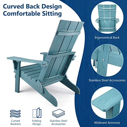 Cecarol Folding Adirondack Chair (1, Blue) #TOP4