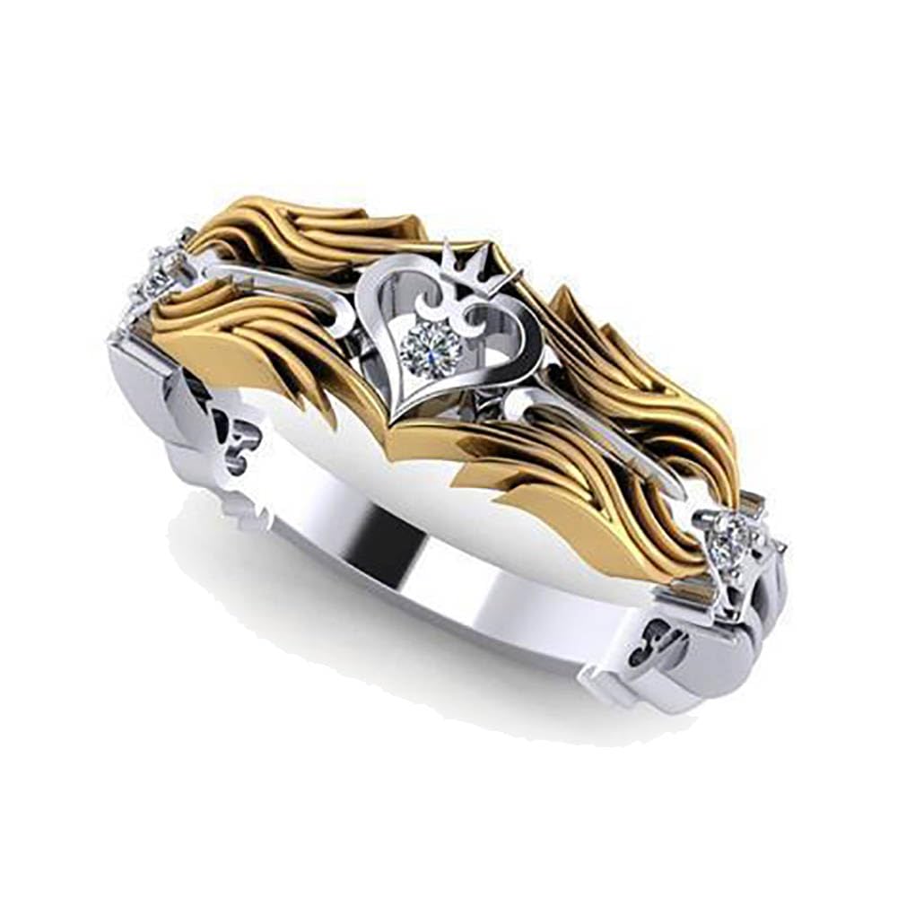 JUSONGKWCP Kingdoms Hearts Ring Sora Cosplay Accessories Logo Ring Kingdoms Hearts Figure Jewellery, Size 6-10