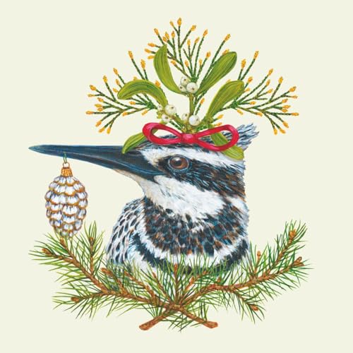 Serviettes Paperproducts Design Kingfisher Holiday 3 plis multicolores 12,7 cm lot de 20