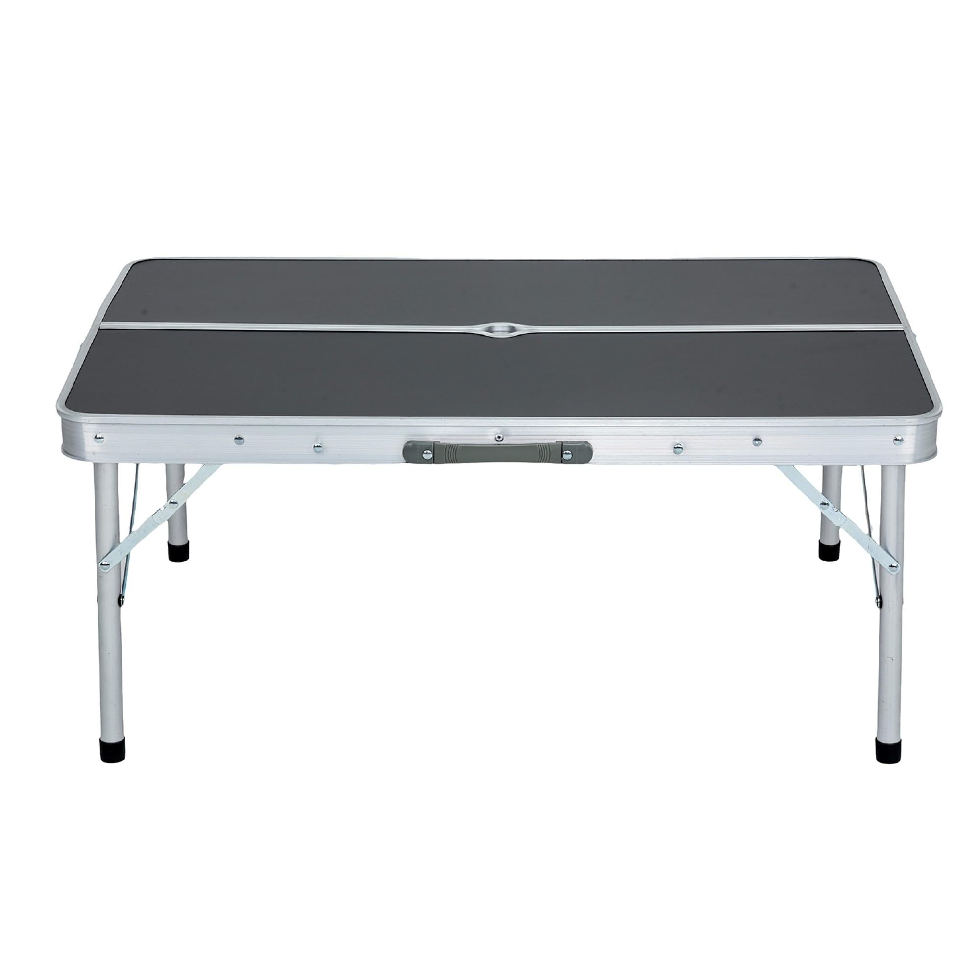 AKORD | Ensemble de Voyage Roi | Table + 2 bancs | Mobilier de Camping | pour Le Jardin | Pliable | Construction Durable | Portable | Léger | Aspect Classique | Norme en 581 | Noir
