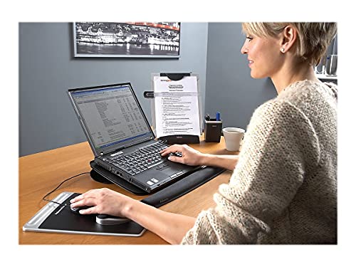 Fellowes Konzepthalter mit Memoboard hält bis zu 150 Blatt schwarz/silber