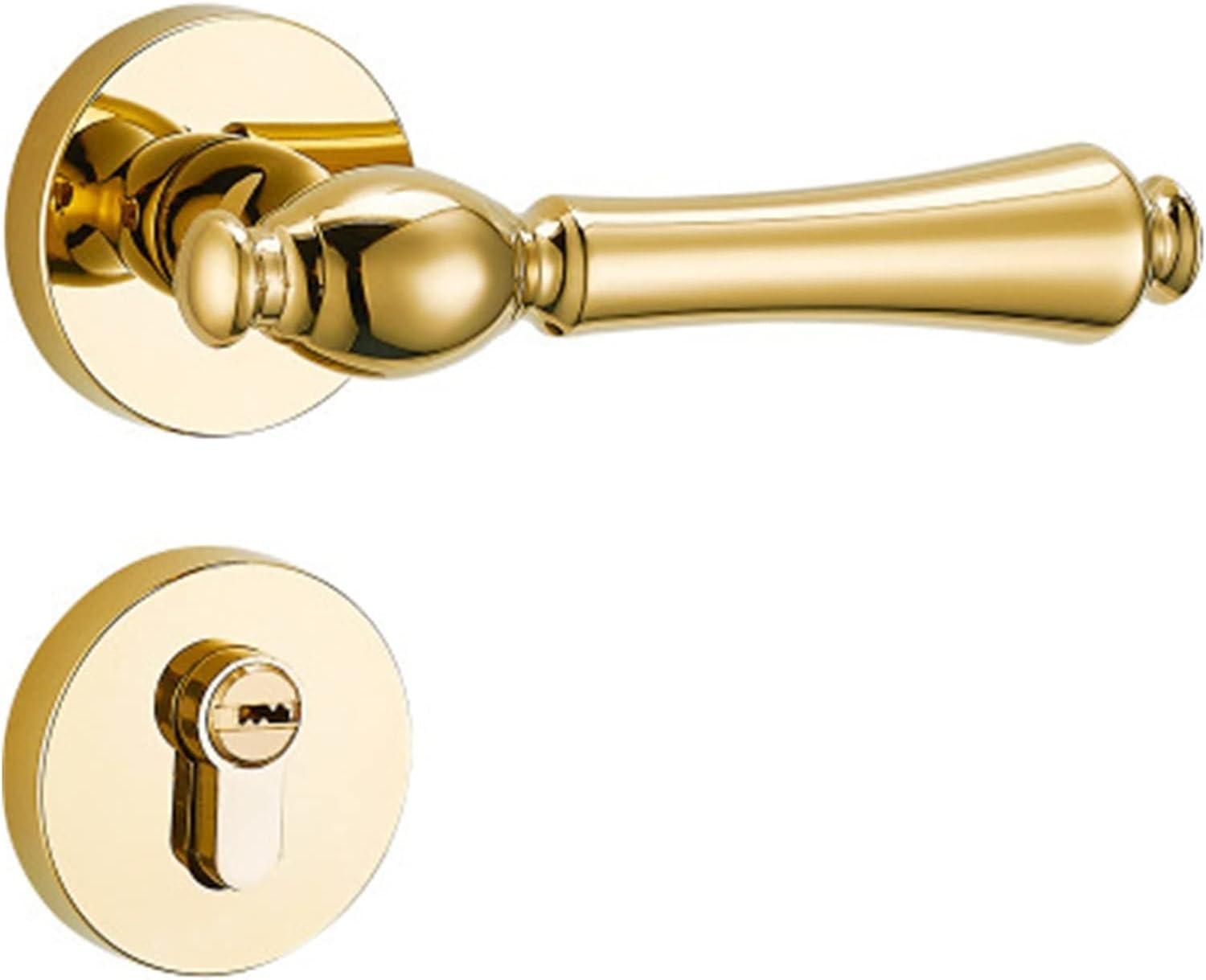 KYUEPONG Handle Locks Door Lock, Door Locks Interior Bedroom Handle Lock Pure Copper Core