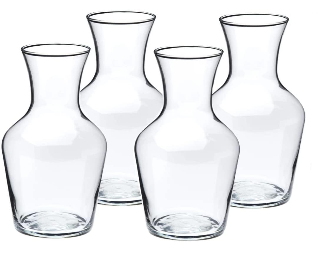 Urban Moon Potpourie Glass Vase, Flower Vase, Vessel, Money Plant Pot for Bedroom, Balcony, Home, Table and Office Decoration (Bottle Shape Pot) - Pack of 4 Piece, 7.5 Inches