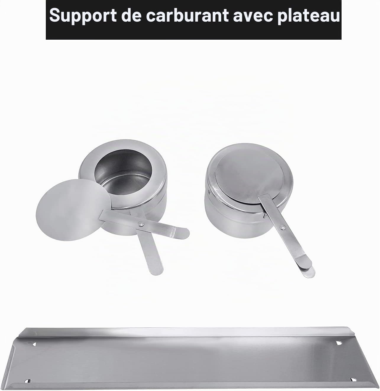 Valgus 9L 2-Pack Chafing Dish Buffet Chafer Set avec 2 Pleine Grandeur, 4 Demi-casseroles Chauffe Plat Buffet pour Mariage, fêtes, banquets, événements de Restauration