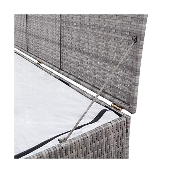 HechoVinen Gartenschrank Werkzeugschuppen, Rattan Werkzeugkasten, Wasserabweisendes Futter mit Reißverschluss… – Bild 7