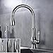 Stainless Steel Kitchen Sink Faucet Single Handle Pull Out Mixer Tap Countertop Swivel Spout Faucet Nickel Brushed