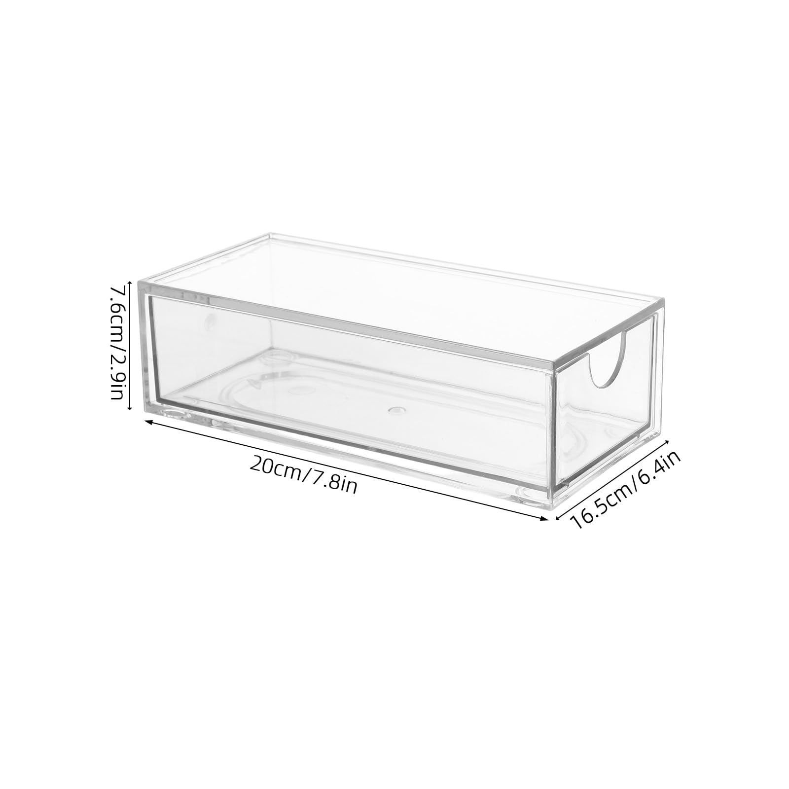 Organizer Resistente e Facile da Identificare per Accessori Chioma 4 Pezzi in Plastica Trasparente Cassetti Grandi per Armadio e Scrivania