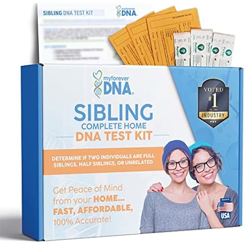 My Forever DNA - Sibling DNA Test Kit - Includes All Lab Fees & Shipping to Lab - Up to 46 DNA (Genetic) Markers Tested - Accurate & Confidential Cover