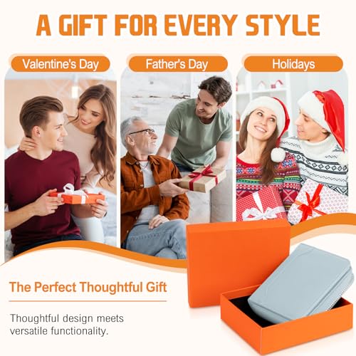 Image of HUANLANG Mens Wallet RFID Blocking Multi Card Holder Wallets for Men Bifold Wallet with Zipper Small Men's Leather Wallet