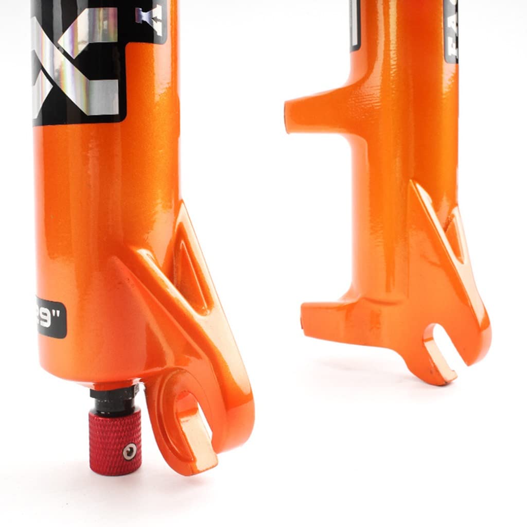 MTB zawieszenie pneumatyczne widelec przedni 27,5" 29" Ręczna blokada XC rower górski widelec amortyzowany 100 mm 1-1/8" prosty hamulec tarczowy QR 9 mm regulacja odbicia