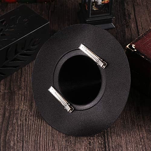 Small Witch Hat Retro Black Witch Flower Hair Clip Decorative Halloween Hair Accessories for Party (Black Flower)
