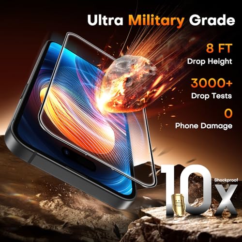 Image of TOCOL Screen Protector Compatible with iPhone 15 6.1 inch, 2 Pack Military Grade Aerospace Tempered Glass 9H+ Hardness 12Ft Shatterproof Drop Protection Sensitive Touch Easy Installation Bubble-Free Anti-Scratch Case Friendly Clear
