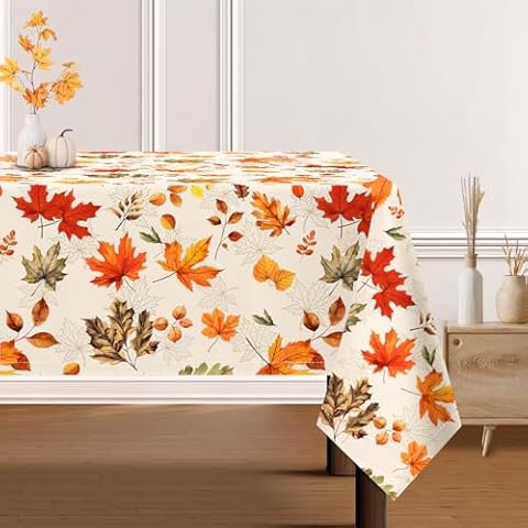Arquiel Waterproof Autumn Tablecloth 152 x 213 cm Cover