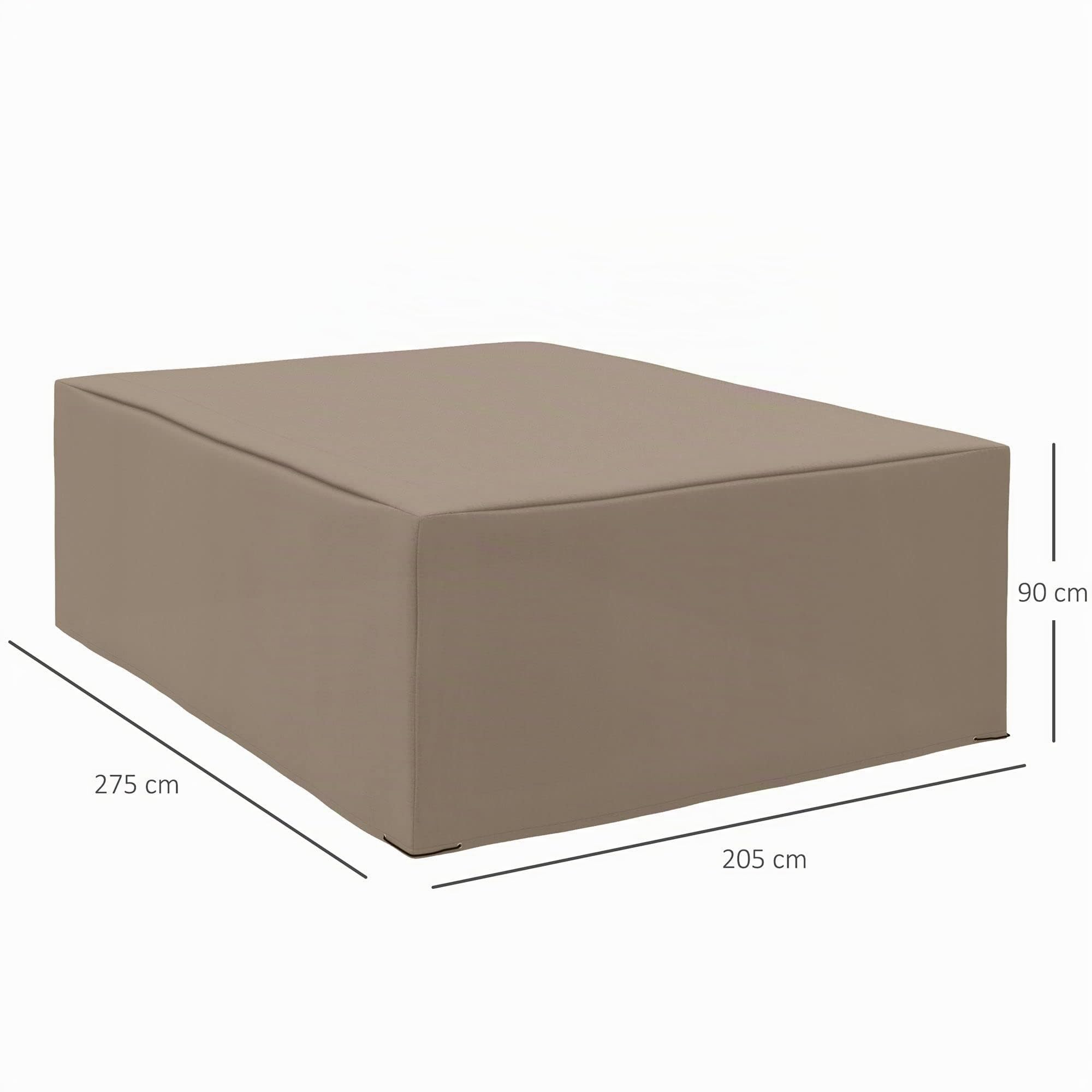 Outsunny Abdeckung für Gartenmöbel 600D 275 x 205 x 90 cm Beige