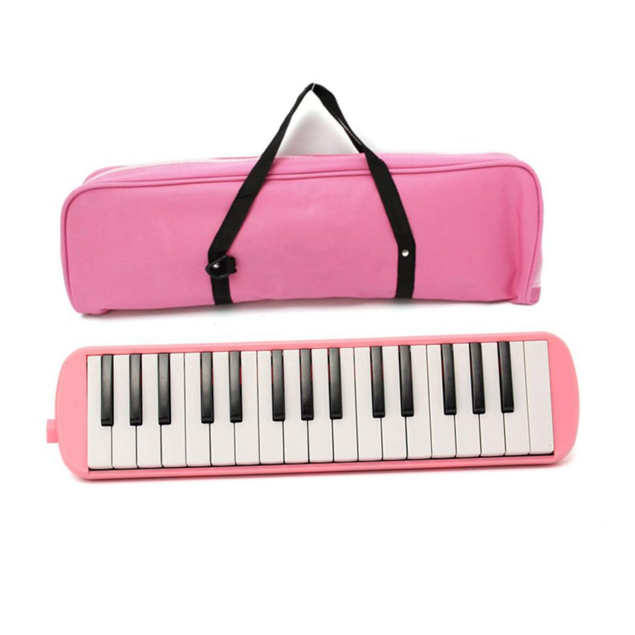 Melodica Portatile 32 Tasti Rosa per Principianti con Borsa | Lega, Facile Imparare e Assemblare, per Studenti e Appassionati di Musica