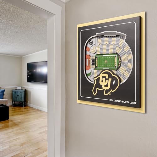 Image of YouTheFan Officially-licensed NCAA Stadium Series 3D Wall Art - multi-layer team stadium replica, detailed sports fan gift, indoor decor
