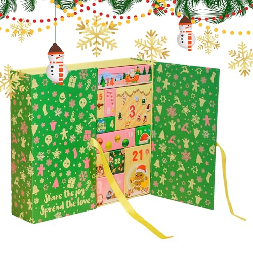 Calendario de Adviento Virgen,Caja Temática Navidad 2025 24 Días Vacío para Adultos | Decoración del Hogar para Mesa de Comedor Estante Adulto Borde