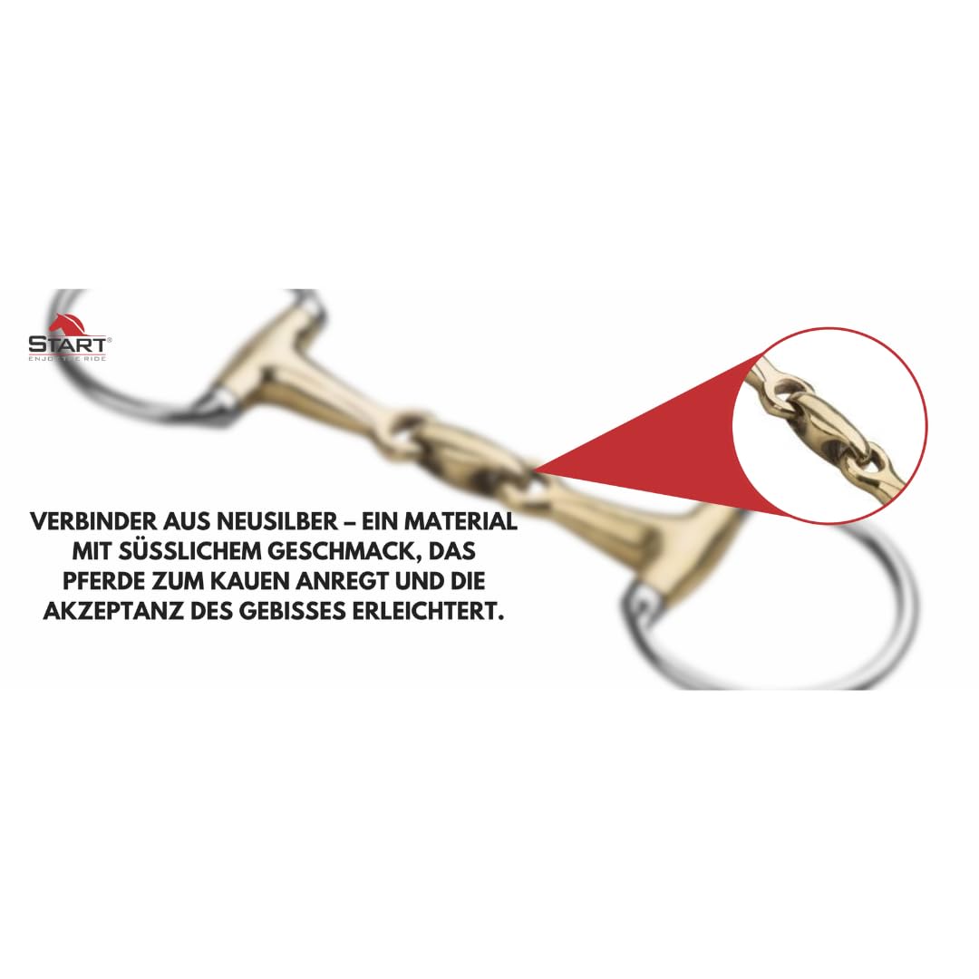 Start Olivenkopfgebiss 16 mm anatomisch & doppelt gebrochen aus Neusilber – maulfreundlich, gleichmäßiger Druck, sanfte Kommunikation zwischen Reiter & Pferd (11,5)