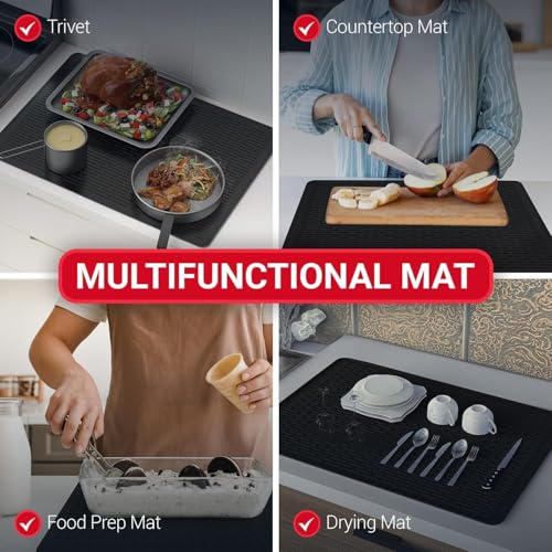 Silicone Stove Top Covers for Electric Stove (28 x 20 Inch) - Silicone Mat for Glass Cooktop, Heat Resistant Cover Protector, Electric Cooktop Mat with AntiSlip Backing, Ideal Kitchen Accessory(Black) by Linda's Essentials - Image 7