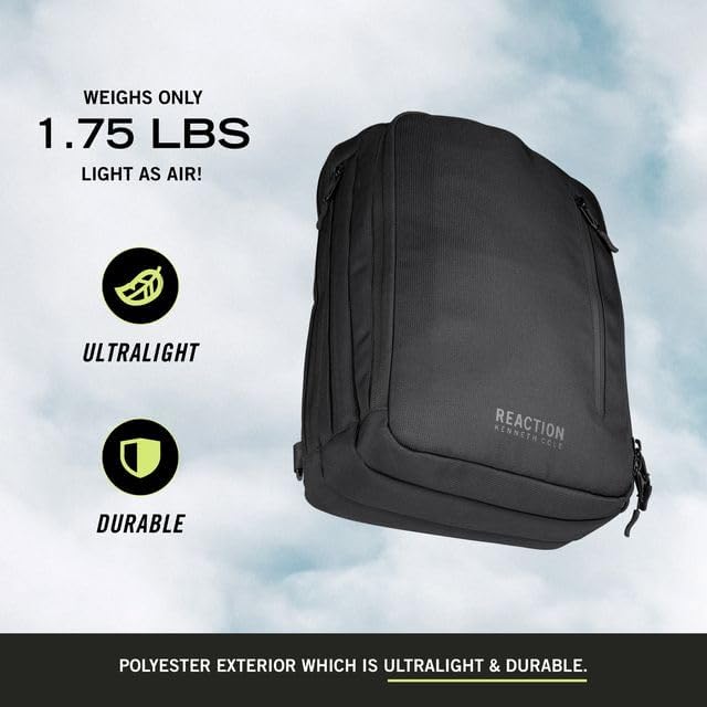 Miniatura 2 de Kenneth Cole REACTION Parker 16" Polyester Tech Covertible MochilaMaletín, Negro