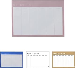 Design Letters 2023 Weekly Planner | Tear Off A4 Planning Pad | To Do Planner with 60 Pages | To Do List Organiser | Weekly To Do List Notepad | Weekly Calendar Pad for Academic Activities, Meals