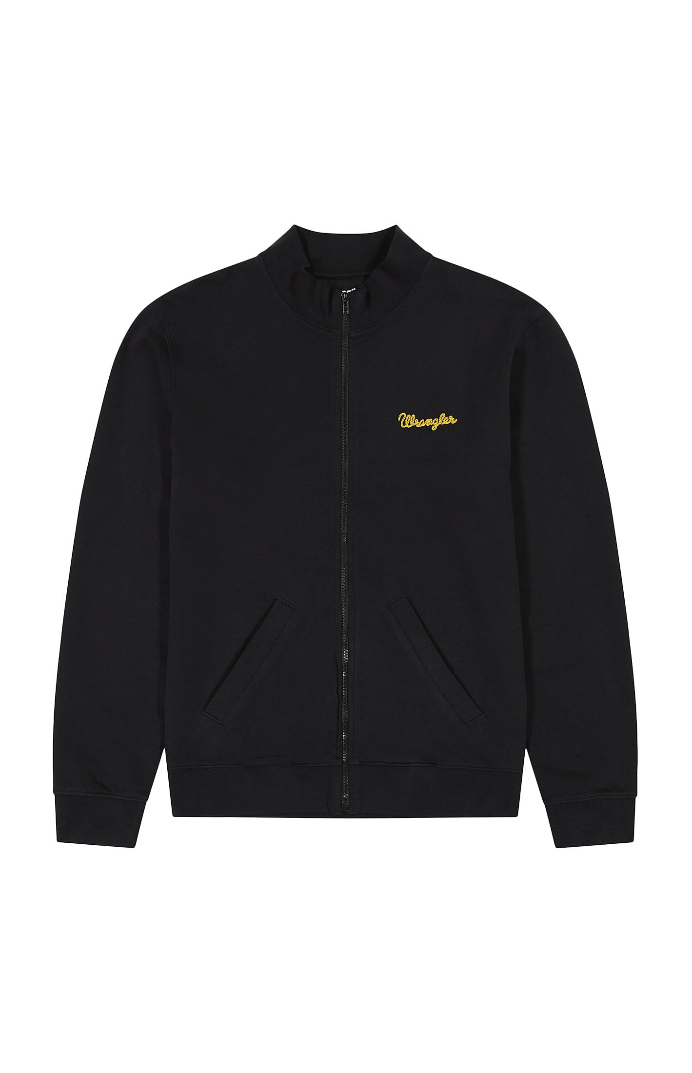 Wrangler Men's Funnel Neck Zip Sweatshirt, black, XL