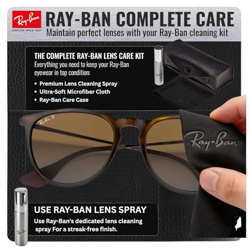 Image of Ray-Ban RB4187F CHRIS LOW BRIDGE FIT Square Shape Sunglasses for Women with Official RayBan Eyewear Kit