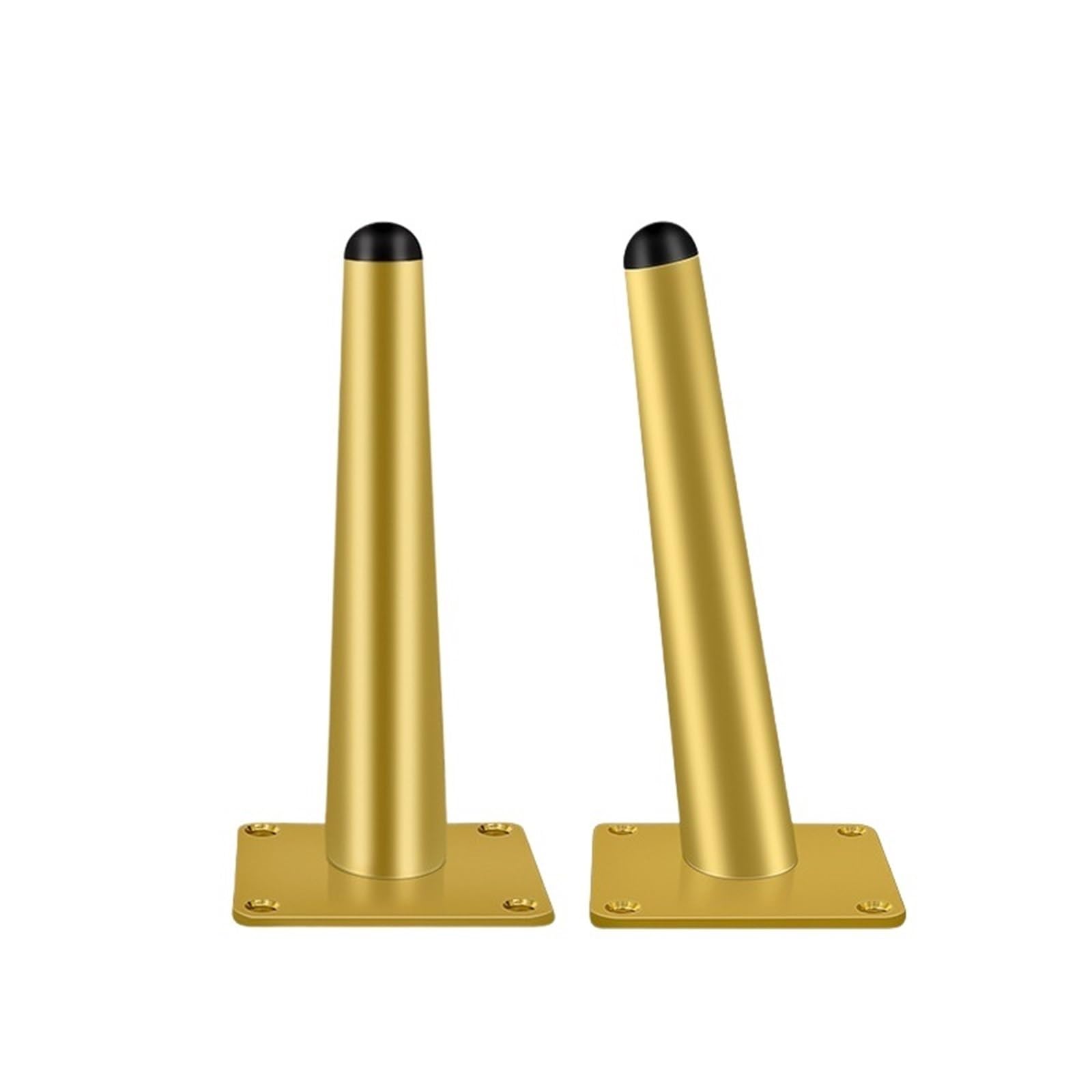 4 Uds Patas de Muebles Mesa Acero Laminado en frío reemplazo sofá Cama herrajes for Resistentes para Muebles(Black Slant 30cm)