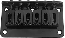 Ponte Fixa Hardtail Para Guitarra Stratocaster 6 Cordas Preta
