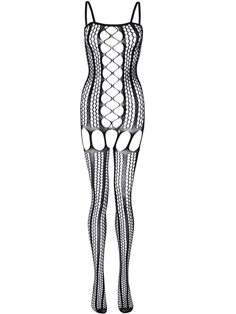 Women Bodystocking Lingerie Fishnet Babydoll Nightwear