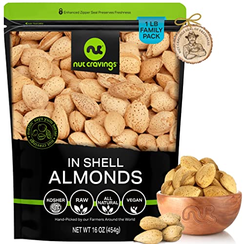 Raw Brazil Nuts + In Shell Almonds 16.Oz 2 Pack Bundle #TOP2