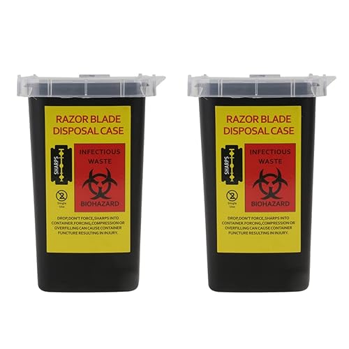 Mobestech 2 piezas de cuchillas de afeitar, cajas de cuchillas, cajas de almacenamiento, cajas de almacenamiento, cajas de almacenamiento