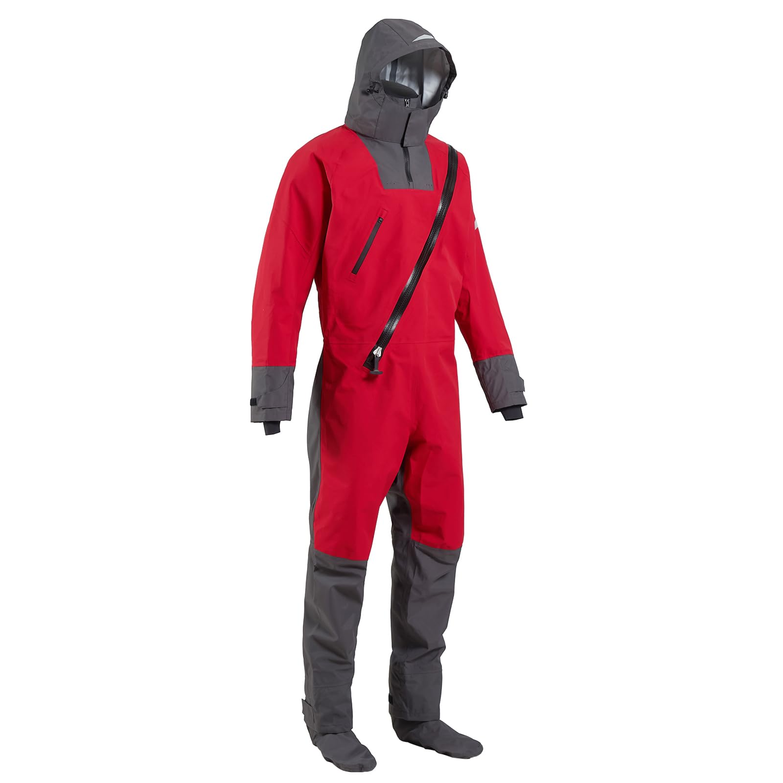Traje seco para kayak para hombre y mujer, tejido impermeable, con látex en cuello y muñecas, para remar en seco