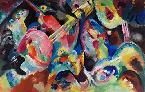 Toile Kandinsky Improvisation Déluge pour sublimer le design du salon