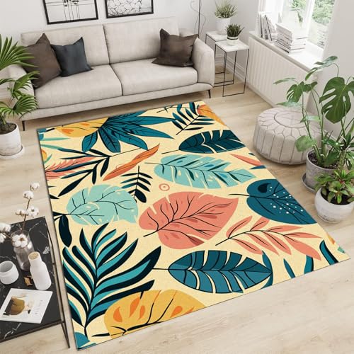 Tapis de salon tropical et coloré pour une décoration intérieure vivante