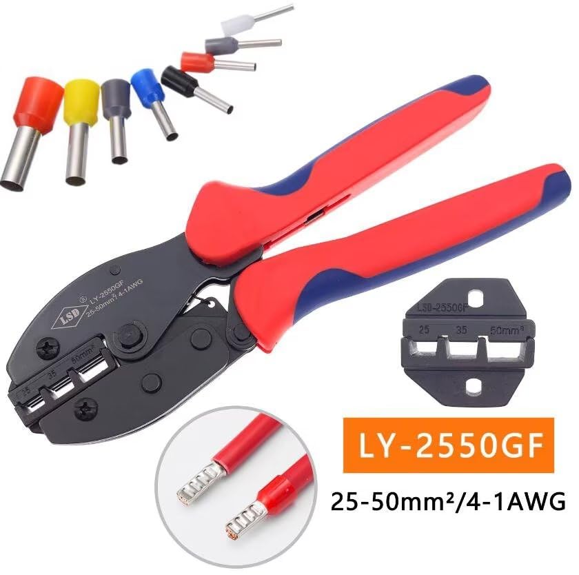 Outils Mécaniques à Pinces pour Embouts Nus et Isolants 4 - 16 mmq