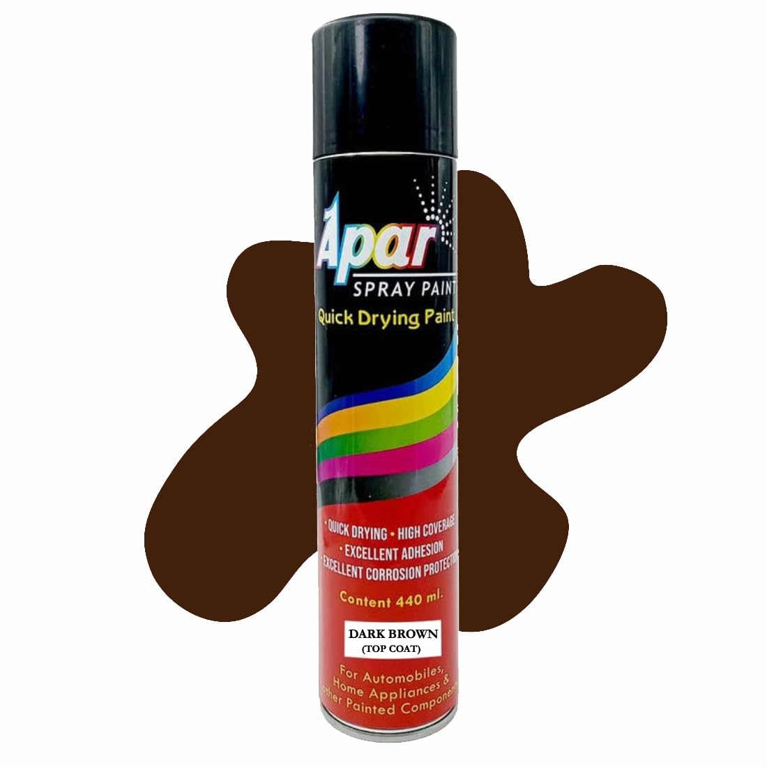 Spray Paint Dark Brown 440 ml | Fast Dry | For Furniture, Metal, Walls & Automotive Touch-Up