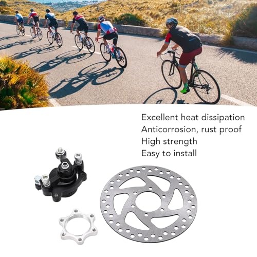 Alomejor 140mm Bike Disc Brake Rotor Set including Hollow Design Stainless Steel 6 Hole Fixed Connection for Mountain Road Bicycle - Image 3