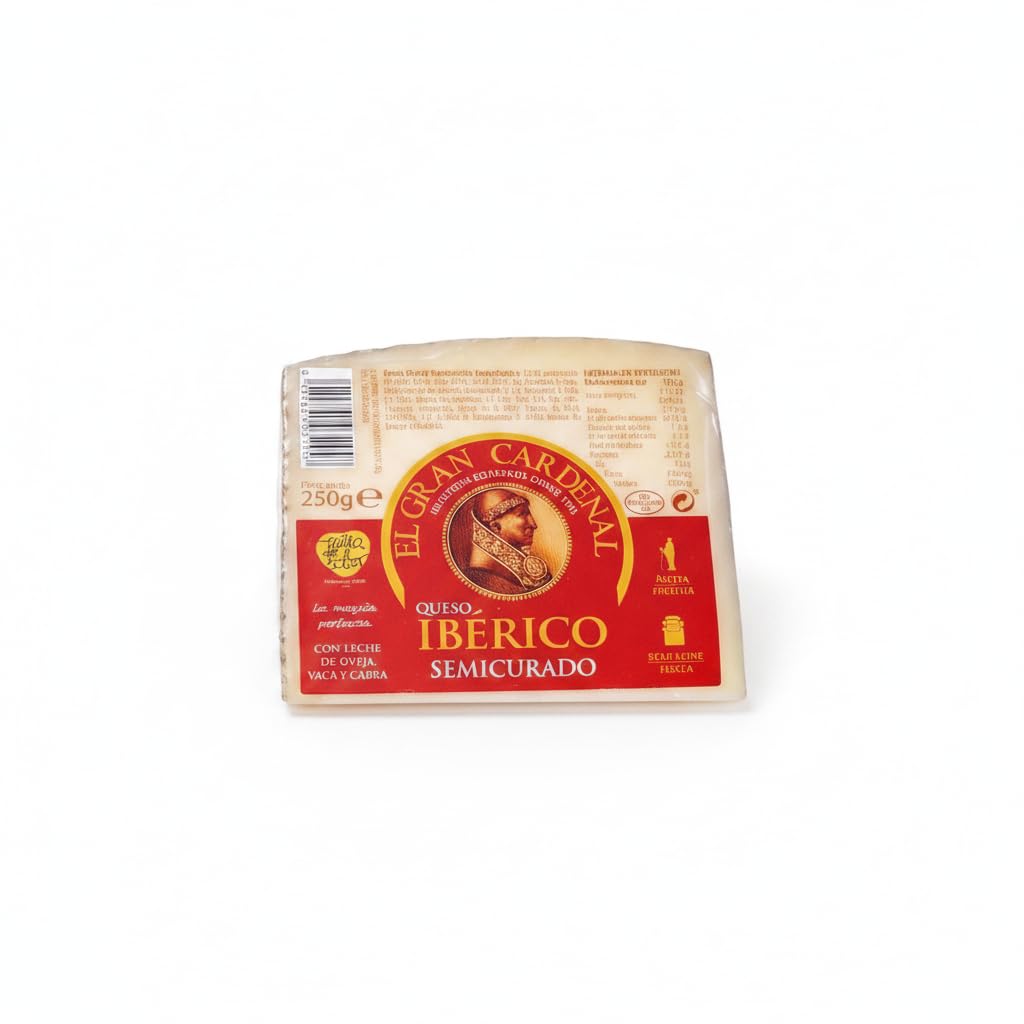 Queso Ibérico Semicurado - Pack 1kg (4 x 250g) - Mezcla de Leche de Oveja, Vaca y Cabra - Elaboración Tradicional desde 1951 - Envasado al Vacío Origen España - NEXU