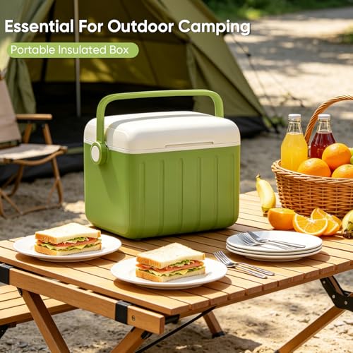 Image of 6Qt 13Qt 19Qt Northroad Camping Coolers,Stylish Macaron Color Durable Hard Cooler,Portable Insulated Ice Chest with 24 /48 Hour Ice Retention,Multi- Size for Camping,Picnic,Beach,Travel
