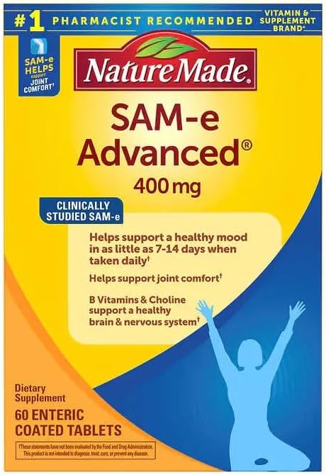 Nature Made SAM-e Advanced 400 mg - 60 comprimidos con recubrimiento entérico