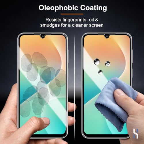 Image of Tempered Glass for Samsung Galaxy A16 | F16 | M16 | Galaxy A26 (6.7 Inch) Military Grade 9H Screen Guard, Anti-Scratch, Shatterproof, Edge-to-Edge Full Coverage - Black Border