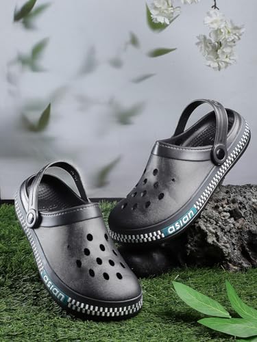 Image of ASIAN Men's AGC-02 Trendy Stylish Fashionable Clogs | Sandals with Lightweight Regular wear Casual Clogs with Ultra Soft & Flexibility Technology Clogs for Men's & Boy's