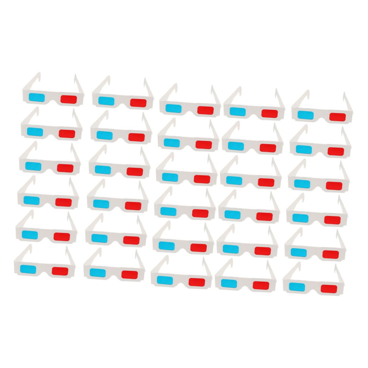 Alipis 30 Pezzi Occhiali 3d in Cartone Anaglifi Lenti Rosse Leggeri e Usa e Getta Occhiali per Film 3d Cinema Adatti e Adulti Portatili per Visione Domestica