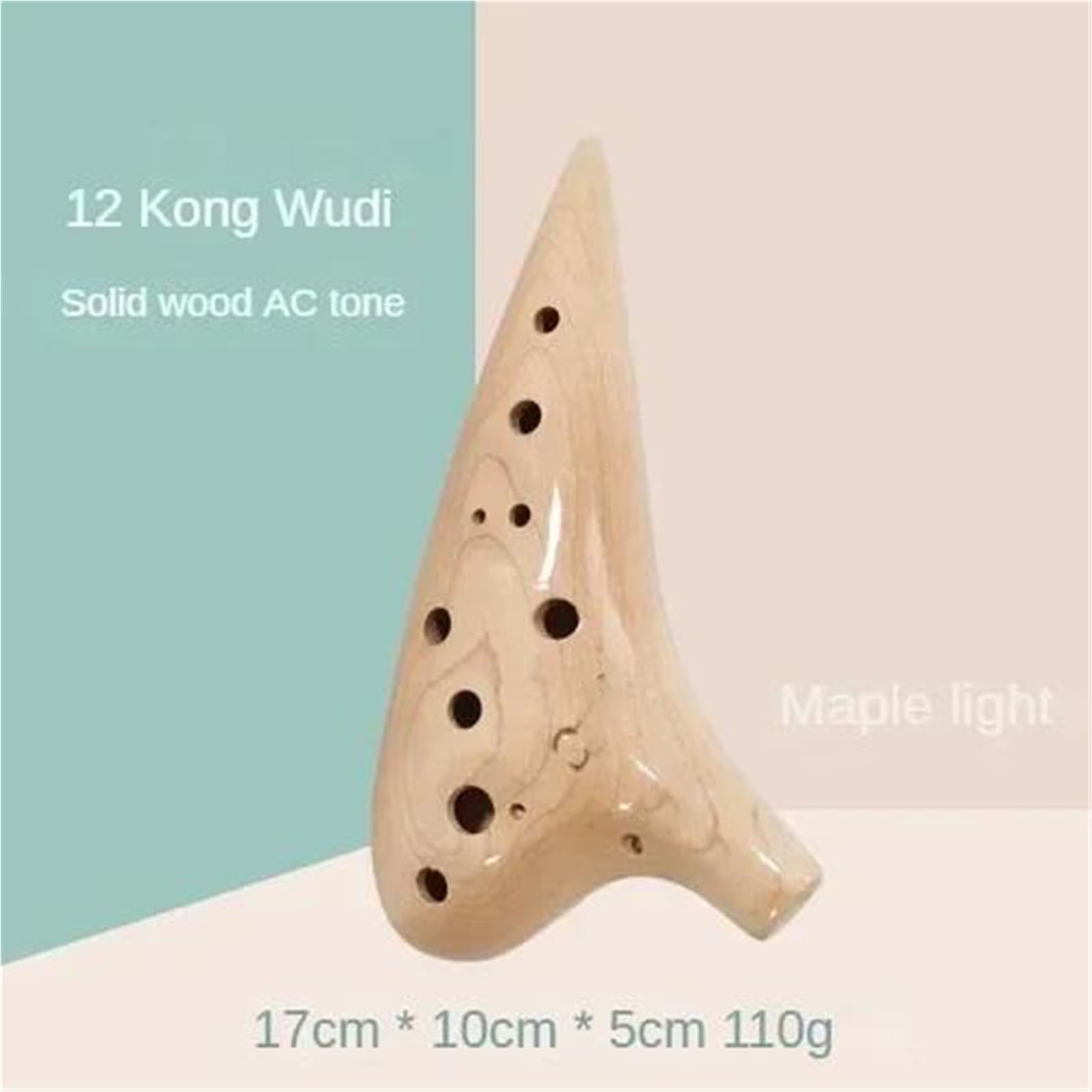 Ocarina Professionnelle Ocarina En Bois Massif, 12 Trous, Instruments De Musique Triple Ocarina Professionnel Pour Débutants, Offre Des Accessoires(12-hole 1)