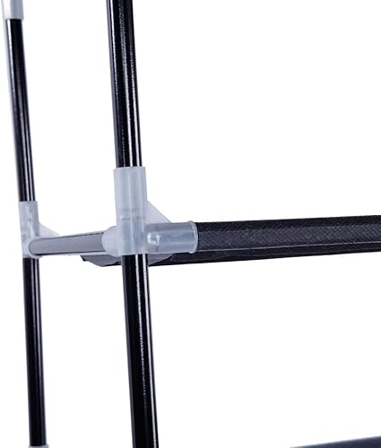 Miniatura 9 de Zapatero de 10 niveles, 50 pares de organizador de almacenamiento de zapatos, armario de torre de tela no tejida, perfecto para dormitorio, armario,