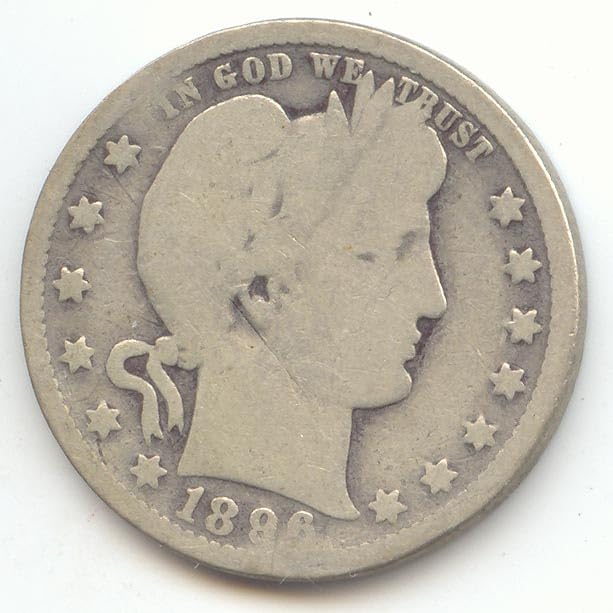1896 O Barber Quarter Choice About Good Details
