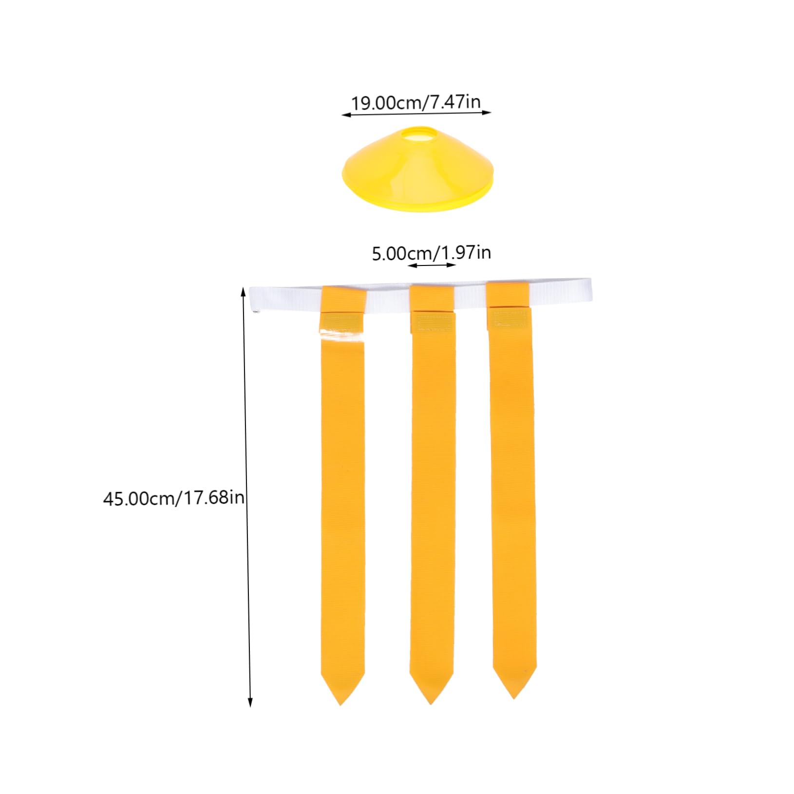 Abaodam Ceinture de Football avec Drapeaux Réglable pour Rugby Jeu Extérieur et Entraînement Ensemble Complet Ceintures Drapeaux et Jaunes pour Match et Loisirs